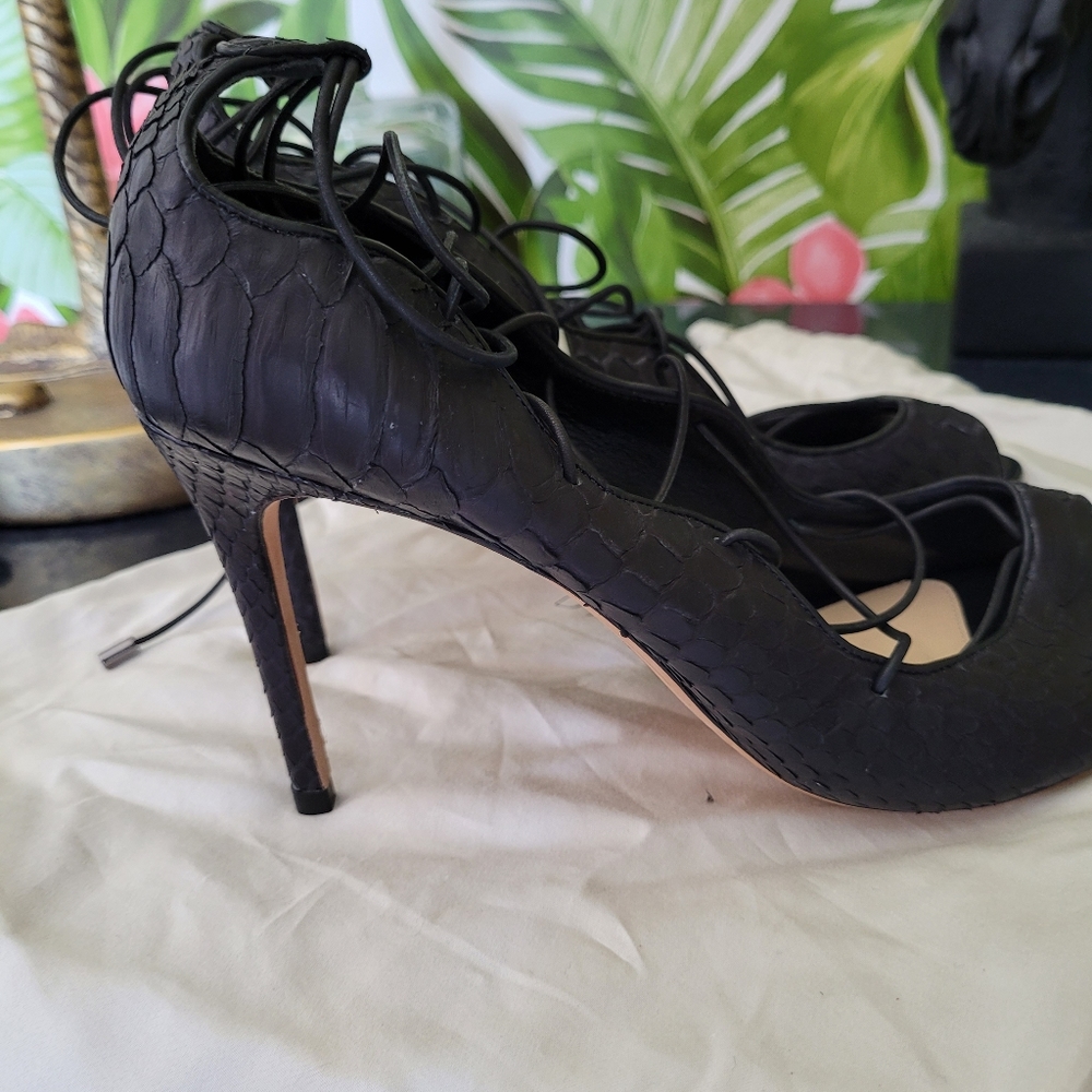 Alexandre Birman Lace Up Python Sandal - image 2